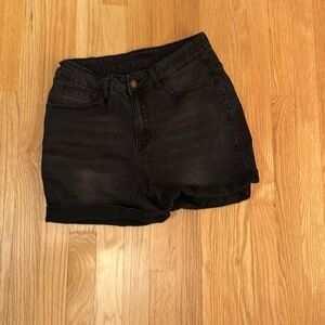 Black Jean shorts